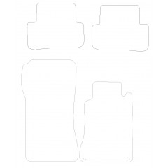 Mercedes-Benz C-Class Coupe 2007 - 2011 (4 Pieces 2 Clips) Car Mats