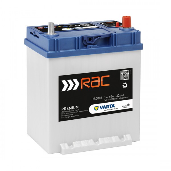 RAC008 Car Battery Type 054 12V 40Ah Car Batteries RAC Shop