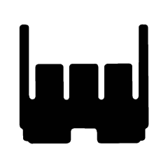 Mercedes Vito 2nd row for Dual Liner 2005 - 2015 (1 Pieces 0 Clips) Car Mats