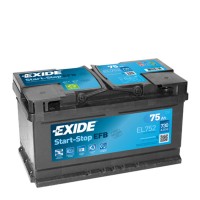 EL752 EXIDE EFB 110 BATTERY 75AH 730CCA L315 X W175 X H175 0/1 B13